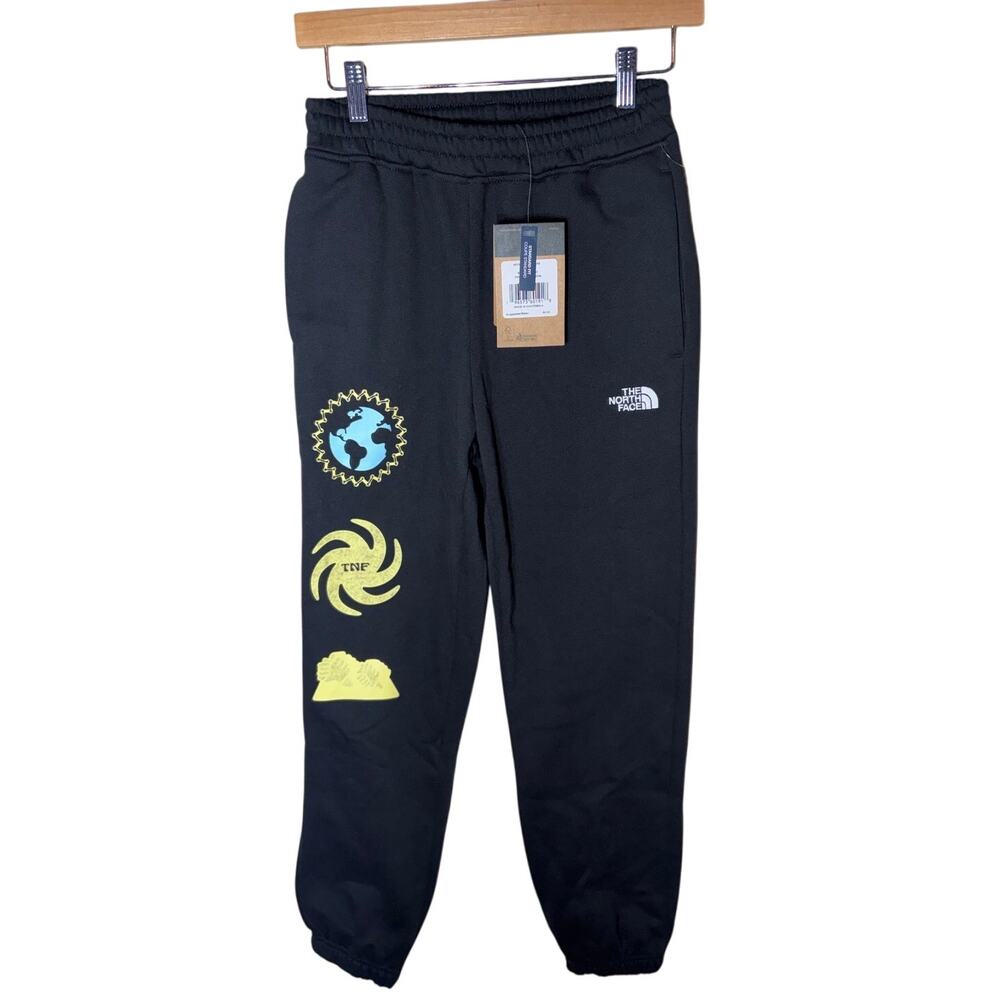 THE NORTH FACE Half Dome Sweatpants Men's Size XS TNF Black/Snow Drawstring